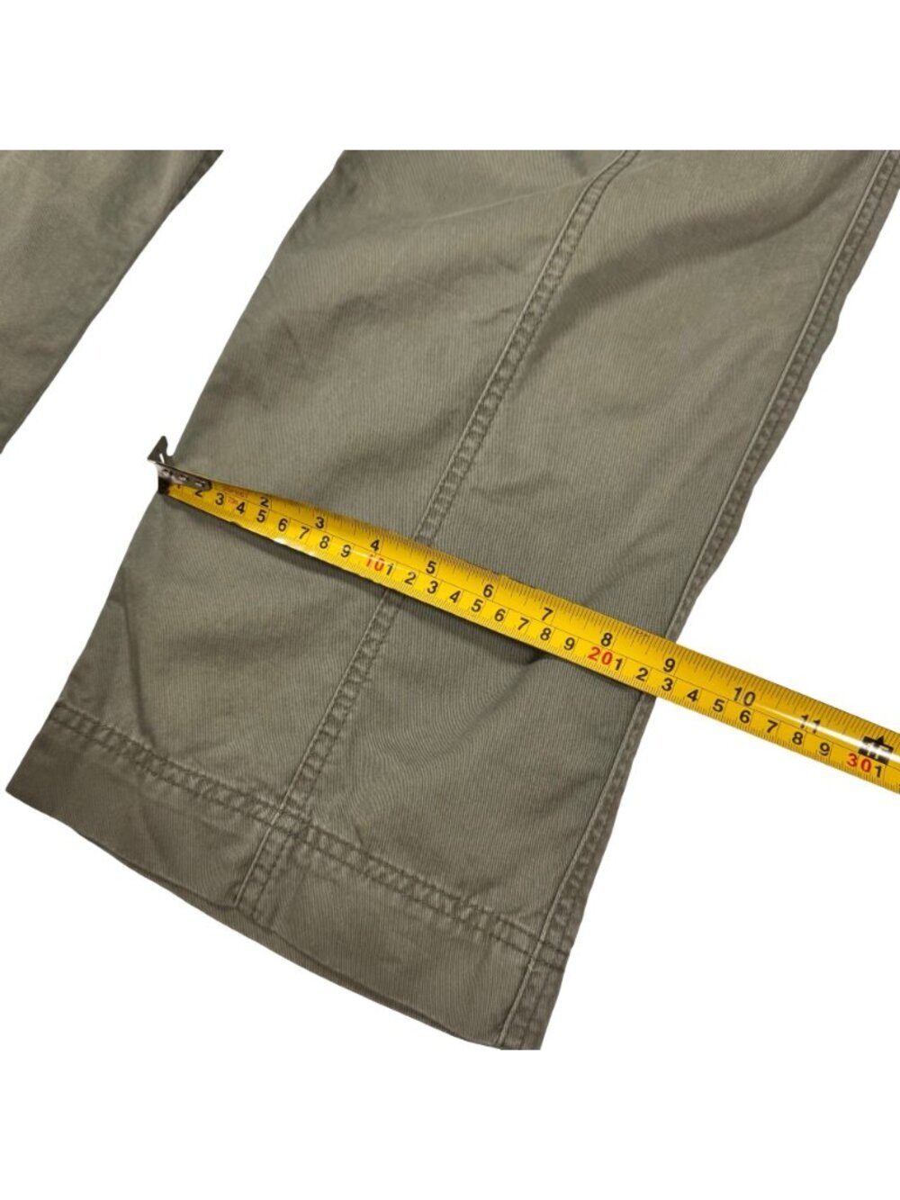 Abercrombie Fitch Womens Cargo Pants Sz 10 Olive High Rise Relaxed - Picture 12 of 15